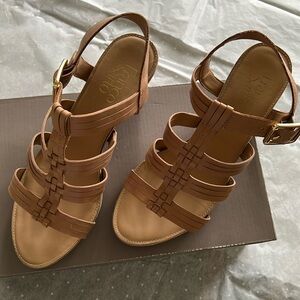 Wedge low heels? Tan color, size 7